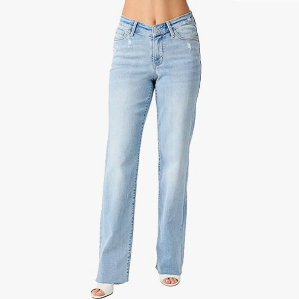 Judy Blue Classic V Front Waistband Straight Jeans